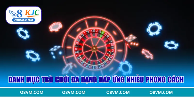 Danh mục trò chơi đa dạng đáp ứng nhiều phong cách 